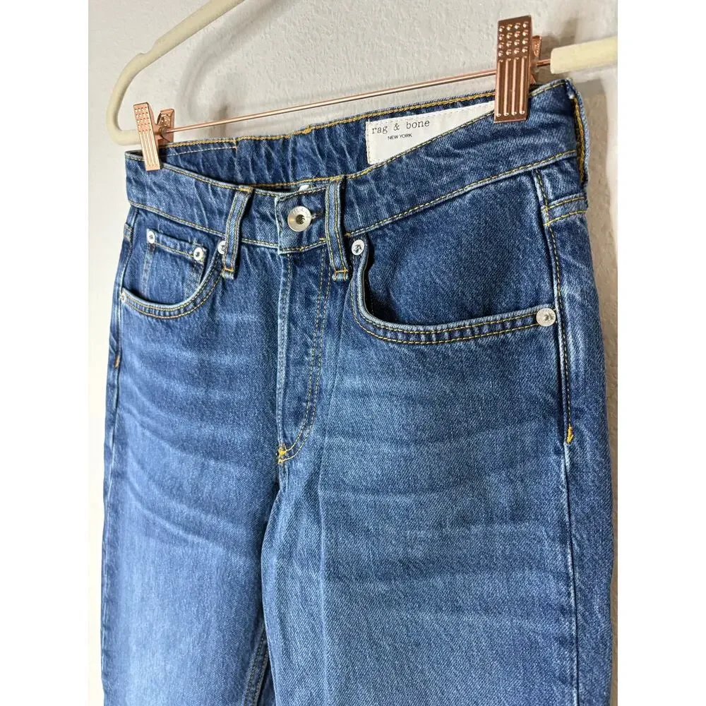 Rag & Bone Rosa Mid Rise Boyfriend Jeans Tapered Streetwear 90s Baggy Y2K 23